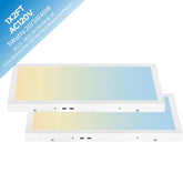 Triac Dimmable LED Surface Mounted Panel with color gradient on a white background